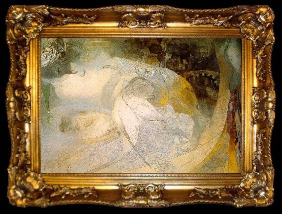 framed   Georges de  Feure Swan Lake, ta009-2